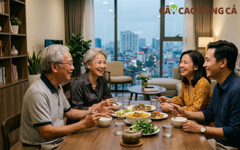 Tuổi già hạnh phúc từ những thói quen nhỏ như một bữa cơm quây quần đủ cả gia đình